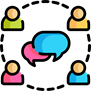 Brindar pedagogías institucionales grupo de personas hablando
