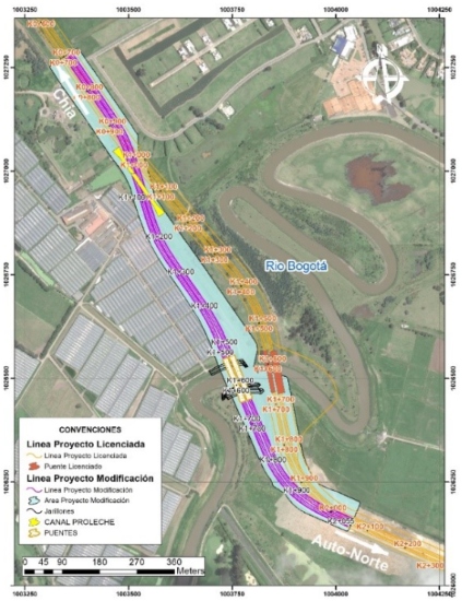 Imágen de la localización del proyecto Modificación de Licencia para la Construcción de la Troncal de los Andes