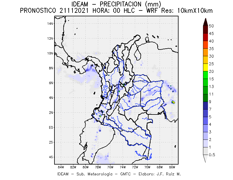 Gráfica Mapa Precipitación IDEAM Gráfica Mapa Precipitación IDEAM