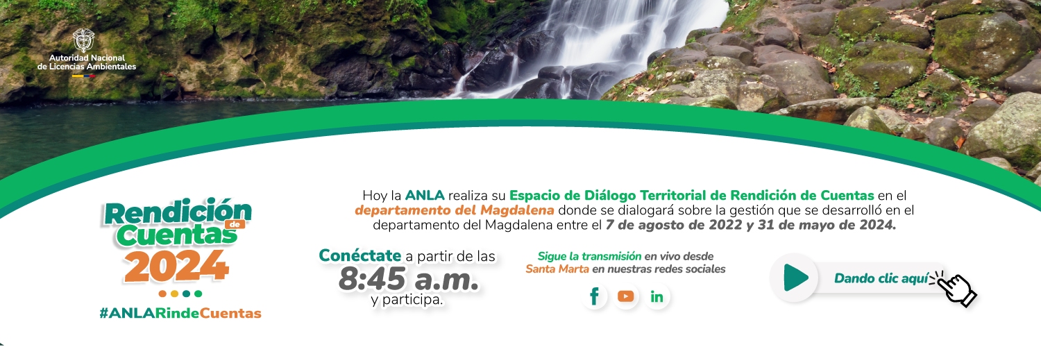 Imagen de invitación a ingresar a la Rendición de Cuentas Territorial ANLA 2024