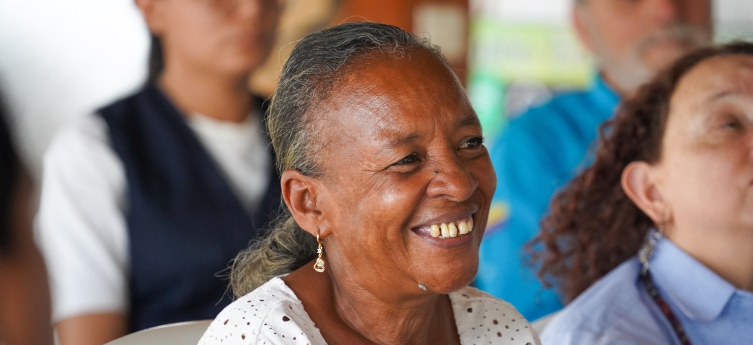 Personas en reunión de Dinamarca y Colombia