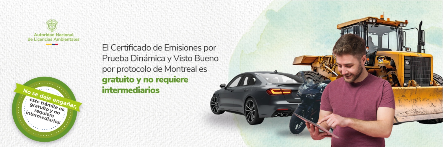 Imagen de referencia del trámite del Certificado de Emisiones por Prueba Dinámica y Visto Bueno por Protocolo de Montreal